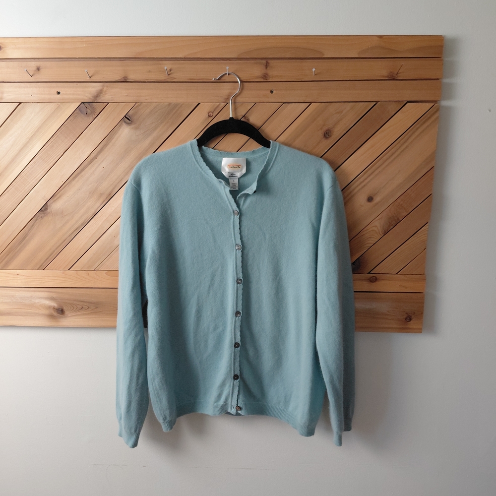 Talbots Pure Cashmere Button Down Cardigan Sweater